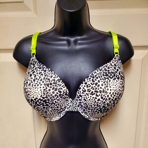 Victoria's Secret Vintage Leopard Print Wire Bra Size 38DD